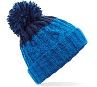 Beechfield Unisex Apres Beanie Bommel-Mütze B437 azure blue/oxford navy one size