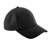 Beechfield Unisex Authentic 6 Panel Baseball Kappe (Schwarz) Einheitsgröße