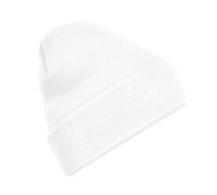 Beechfield Beanie CB45 Original mit Umschlag Weiß Einheitsgröße