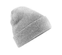 Beechfield Strickmütze CB45 Original mit Bündchen Heather Grey Einheitsgröße