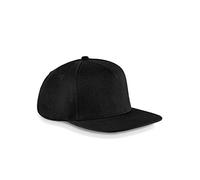 Beechfield Unisex B660 CSR flach Peak Snapback, Schwarz, One Size
