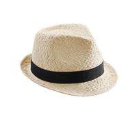 CB720 Beechfield Strohhut Festivalhut Trilby-Hut Natural L/XL