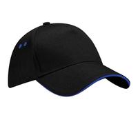 Beechfield Unisex Baseballkappe Ultimate (2 Stück/Packung) (Einheitsgröße) (Schwarz/Royalblau)