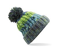 Beechfield Unisex Corkscrew Strickmütze mit Bommel (Einheitsgröße) (Elektrik Grau)