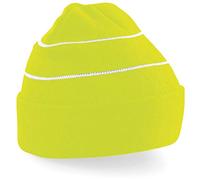 Beechfield Unisex Enhanced-viz Hi-vis Knitted Winter Hat Baseballkappe, Gelb (Fluoreszierendes Gelb), Einheitsgröße