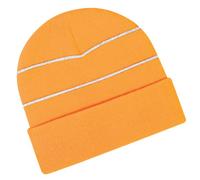 Beechfield Unisex Enhanced-viz Hi-vis Knitted Winter Hat Baseballkappe, Orange (Fluoreszierendes Orange), Einheitsgröße