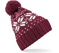 Beechfield Unisex Fair Isle Snowstar Beanie Bommel-Mütze B456