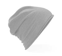Beechfield Strickmütze (Jersey Beanie) – Unisex – Einheitsgröße – Hellgrau