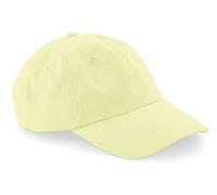 Beechfield Unisex Low Profile 6 Panel Dad Cap Pastel Lemon