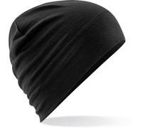 Beechfield Beanie Mütze CB370 Merinowolle Schwarz Einheitsgröße