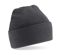 Beechfield Unisex Mütze zum Umschlagen Baseballkappe, Grau (Graphit Grey), Einheitsgröße