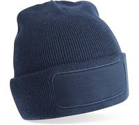 Beechfield Unisex Patch Beanie B445 french navy one size