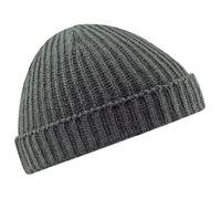 Beechfield Beanie Retro Trawler – Wintermütze, Unisex, Rauchgrau, Einheitsgröße