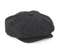 Beechfield Unisex Schirmmütze Melton Baker Boy (Anthrazit meliert) L/XL