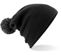Beechfield Unisex Snowstar Beanie Bommel-Mütze B450 black/graphite grey one size