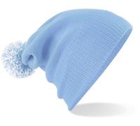 Beechfield Unisex Snowstar Beanie Bommel-Mütze B450 sky blue/white one size