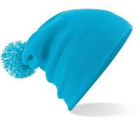 Beechfield Unisex Snowstar Beanie Bommel-Mütze B450 surf blue/off white one size