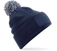 Beechfield Strickmütze B443 Snowstar mit Patch French Navy Einheitsgröße