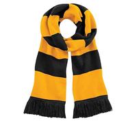 Beechfield Unisex Stadium Scarf Schal, Mehrfarbig (Black/Gold 00), One Size