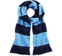 Beechfield Unisex Stadium Scarf Schal, Mehrfarbig (French Navy/Sky Blue 00), One Size