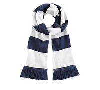 Beechfield Unisex Stadium Scarf Schal, Mehrfarbig (French Navy/White 00), One size