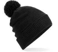 Beechfield Bommelmütze CB439 Thermal Snowstar mit Microfleece-Futter Schwarz Einheitsgröße