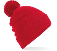 Beechfield Unisex Strickmütze 'Thermal Snowstar' Bommel-Mütze B439 classic red one size