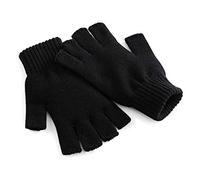 Beechfield Winterhandschuhe Uni Basic, Unisex, fingerlose, schwarz, Gr. L/XL