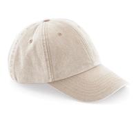 Beechfield Unisex Vintage Denim-Look Kappe (Vintage Beige) Einheitsgröße