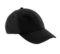 Beechfield Unisex Wasserbeständig 6 Panel Baseball Kappe (Einheitsgröße) (Schwarz)