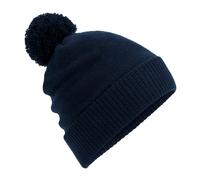 Beechfield Wasserabweisende Wintermütze mit Bommel Snowstar - Dunkelblau