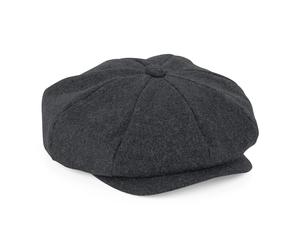 Beechfield Winter Schiebermütze aus Wolle Baker Boy - Kohle | S/M