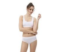 BeeDees Damen Bustier Every Day Weiss, 40/42 Soft BH aus weicher, atmungsaktiver Baumwolle im sportiven Look Breite Träger