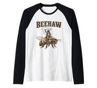 Beehaw Vintage Bee-Wrangler Cute Imker Cowboy Bee Youth Raglan