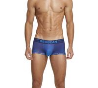 BEEMEN SEOBEAN Herren Boxershorts Low Rise aus Baumwolle - Elastische Mini Trunks Unterwäsche für Männer, Atmungsaktiv, Uni & Gradient Design