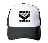 Beer Pong Champion Big Foam Mesh Truck Cap Mesh Back Adjustable Cap, Schwarz , One size