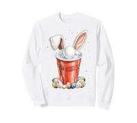 Beer Pong Trinkspiel Ostern Haseneier Hasenohren Sweatshirt