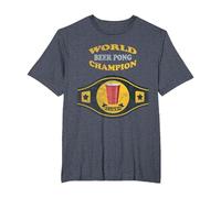 Beer Pong World Champion Vintage-Retro-T-Shirt T-Shirt, Herren Große Größen, Blau Meliert, 6X Tall