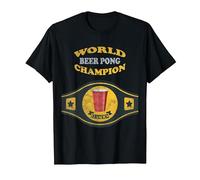 Beer Pong World Champion Vintage-Retro-T-Shirt T-Shirt, Herren, Schwarz, XL