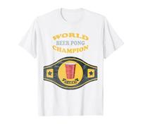 Beer Pong World Champion Vintage-Retro-T-Shirt T-Shirt, Herren, Weiß, XXL