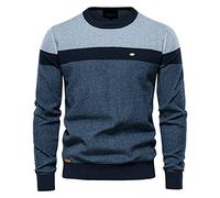 BeerMmay Herren Pullover Pullover gestreifte Nähte Langarm Pullover lässiger Herren Pullover Pullover Pullover