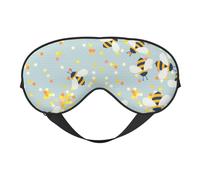 Bees Schlafmaske, Augenmasken zum Schlafen, doppelseitig, Schlafmasken für Damen und Herren, Verdunkelung Augenabdeckungen zum Schlafen, Reisen