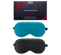 BeeVines Schlafmaske, 100% Seide, lichtundurchlässige Augenmasken (2 PCS)