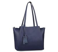 befen Echtleder Handtasche Damen Shopper Tasche, 14 Zoll Laptoptasche, Leder Tote Bag Aktentasche Lehrertasche mit Laptopfach, Mode Schultertaschen für Business Büro Schule, Blau