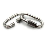 Befestigungstechnik F.R. | Ketten Schnellverschluss Ø 10mm WLL: 550kg [2 Stück] | Kettenglied Ketten Verbinder [Größe & Menge WÄHLBAR] Notglied Schraubverbinder (2 Stück, Ø10)