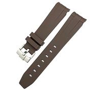 BEFIA 18mm 19mm 20mm 21mm 22mm Gummi Armband Für Omega Sxwatch Seamaster Speedmaster Planet Ocean Tissot Curved End Gummi Armband, 21 mm, Achat