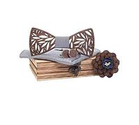 BEFORBIO Handgefertigte Fliege aus Holz, schick und modisch, modisches Accessoire oder Geschenkidee. Einfach verstellbar., blau 01, One size