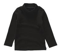 Beganly Mädchen T-Shirt Warmes weiches Basic Mock Rollkragen Top Kleinkind unter Schichtstück Kinder Baumwolle Langarm-Shirt Weiß Schwarz 6 Jahre (Black 140)