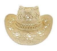 Begchy Cowboyhut aus Stroh für Damen, Western-Cowgirl-Hut für Urlaub, , faltbar, Urlaub, Strand, Sonnenhut mit breiter Krempe, einfache Installation, einfach zu bedienen, C Camel, camel,