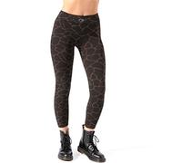 BeGood - Schwarz-Braun Giraffen Animalier Legging mit schlank machender und feuchtigkeitsspendender Wirkung - M, Giraffe Schwarz-Braun